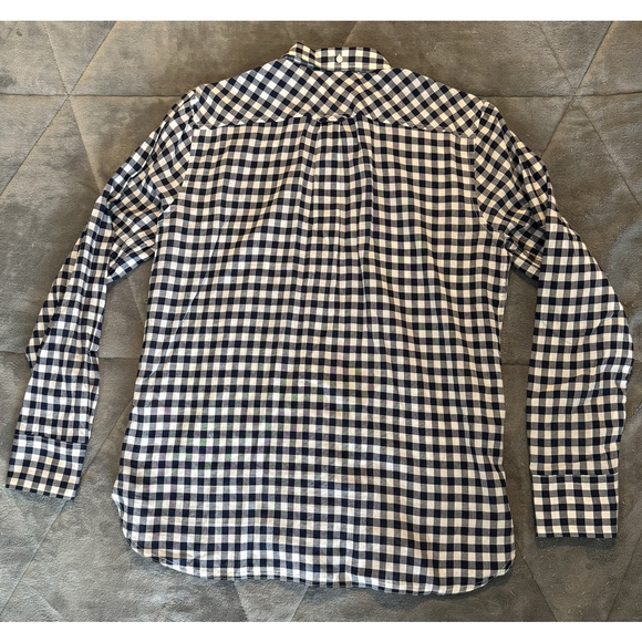 J.Crew Re-Imagined Women's Button Down Shirt Black White Plaid Long Sleeve Sz 8 - Picture 10 of 11